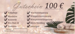 Gutschein Behandlungen 100 euro